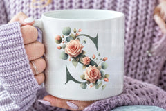 Floral Alphabet Clipart Bundle 8 - CraftNest - Digital Crafting and Art