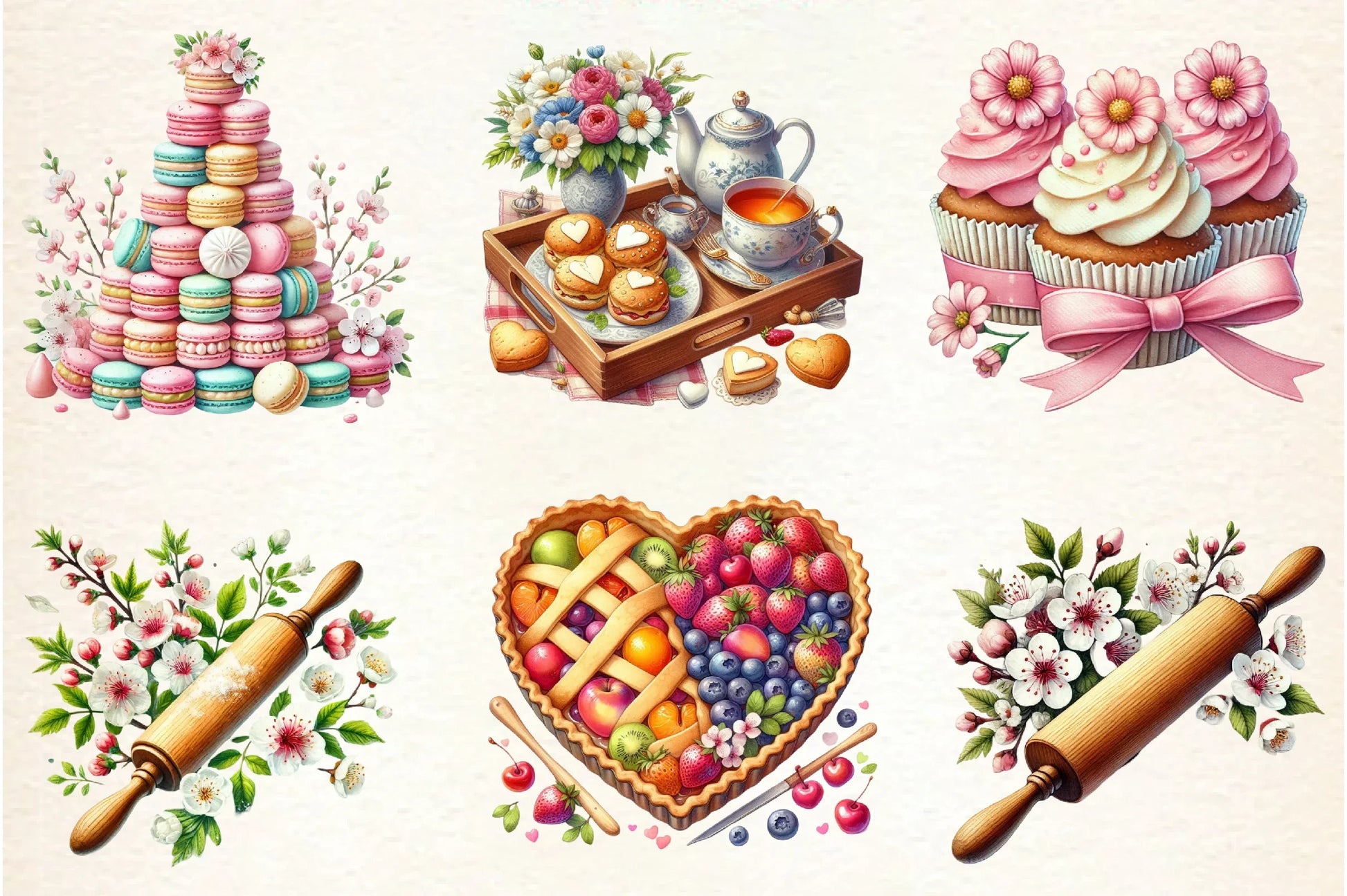 Love Spring Baking Clipart Bundle - CraftNest - Digital Crafting and Art