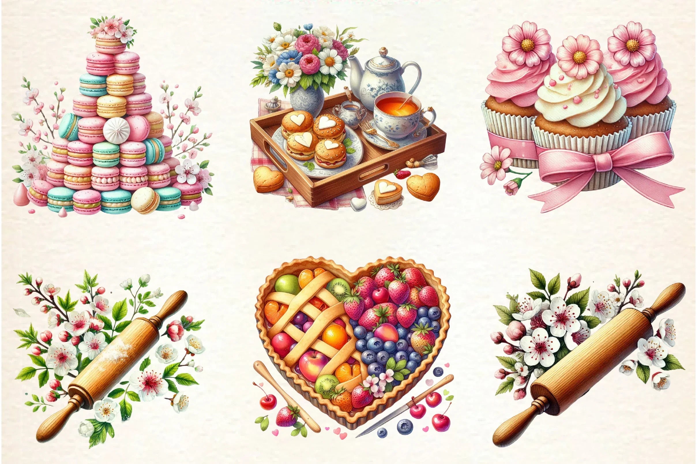 Love Spring Baking Clipart Bundle - CraftNest - Digital Crafting and Art