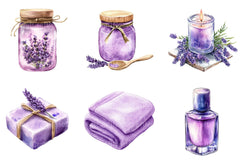 Lavender Pamper Time Clipart Bundle 2 - CraftNest - Digital Crafting and Art