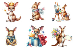 Cute Kangaroo Clipart Bundle - CraftNest - Digital Crafting and Art