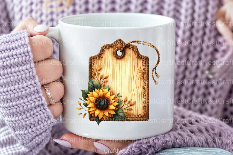 Vintage Wooden Autumn Tags Clipart Bundle 12 - CraftNest - Digital Crafting and Art