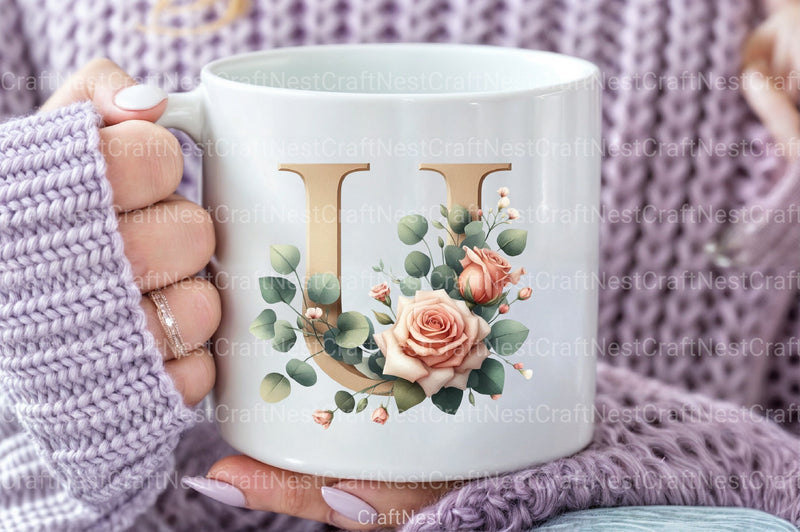 Floral Alphabet Clipart Bundle 16 - CraftNest - Digital Crafting and Art