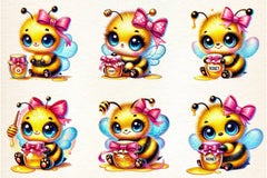 Cute Honey Bee Clipart Bundle - CraftNest - Digital Crafting and Art