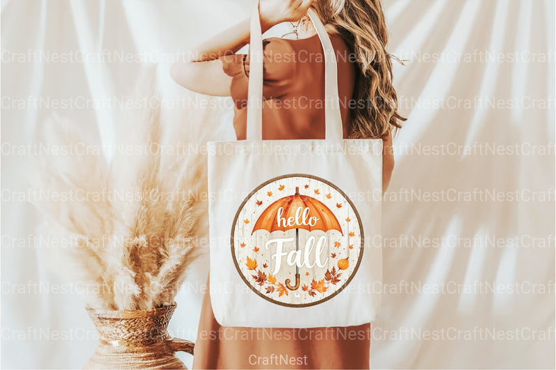 Hello Fall Umbrella Clipart Bundle - CraftNest - Digital Crafting and Art