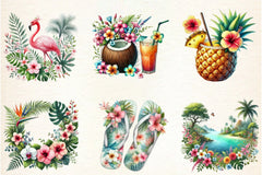 Tropical Spring Clipart Bundle - CraftNest - Digital Crafting and Art