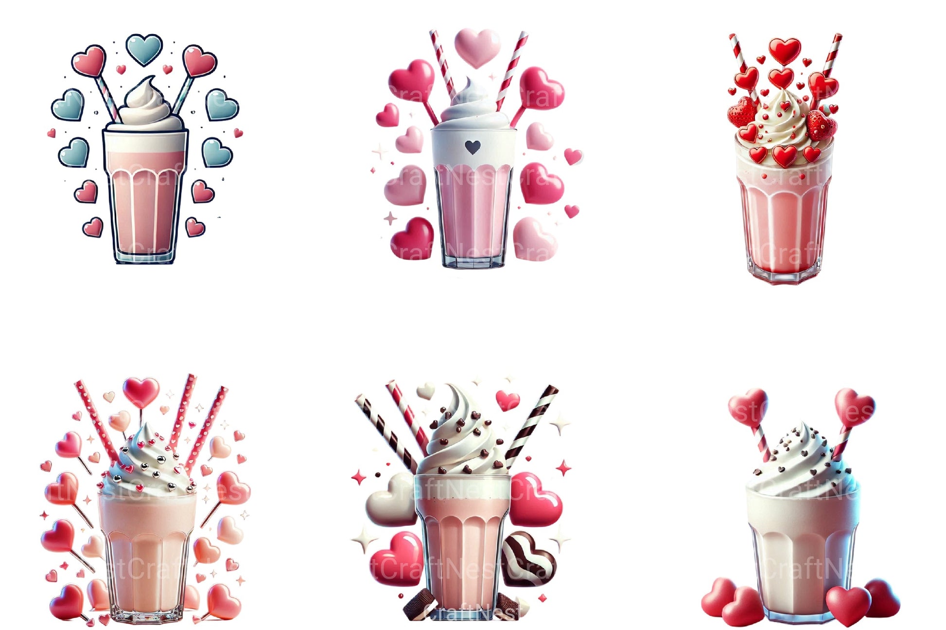 Valentine Coffee Cup Clipart Bundle 88 - CraftNest - Digital Crafting and Art