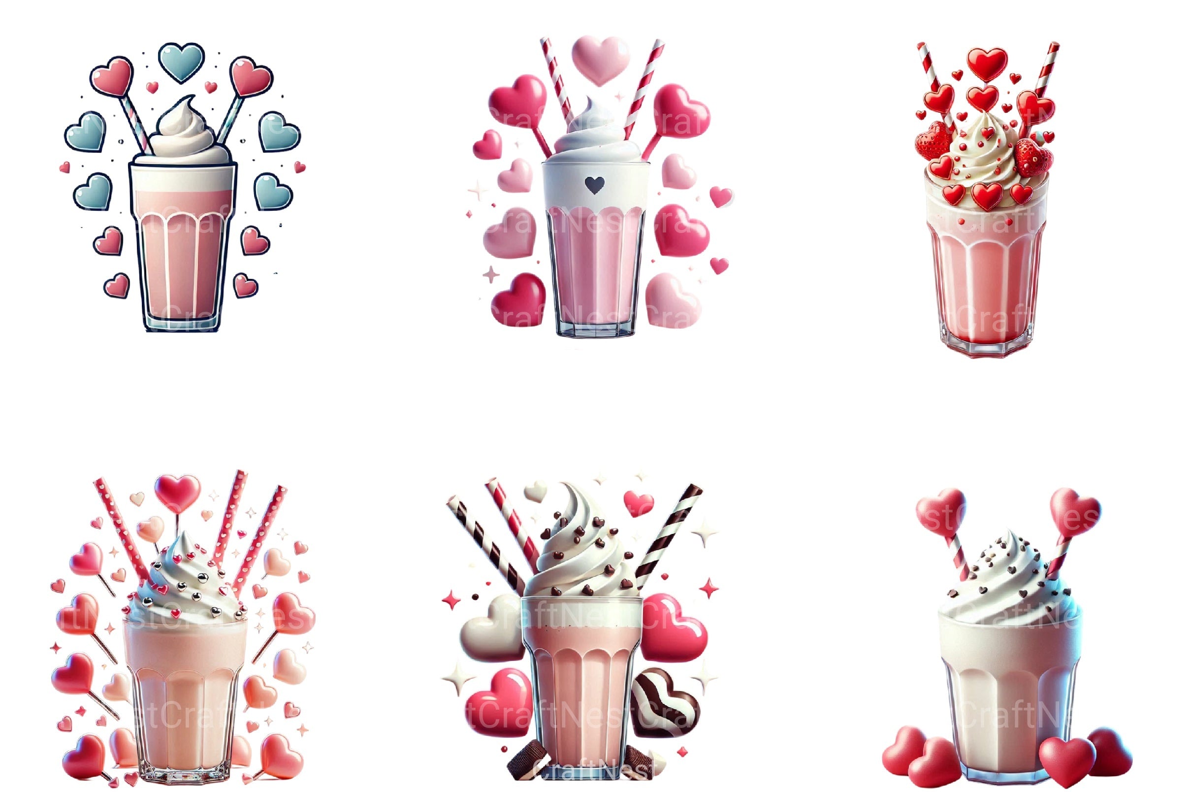 Valentine Coffee Cup Clipart Bundle 88 - CraftNest - Digital Crafting and Art