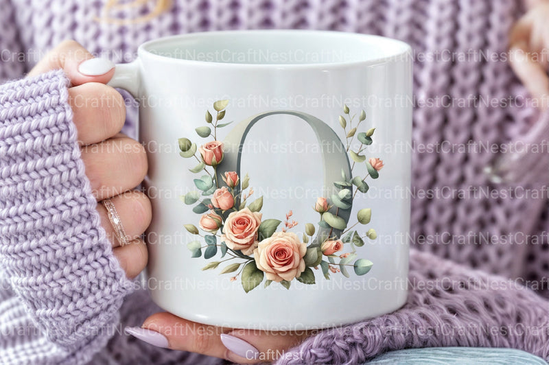 Floral Alphabet Clipart Bundle 6 - CraftNest - Digital Crafting and Art