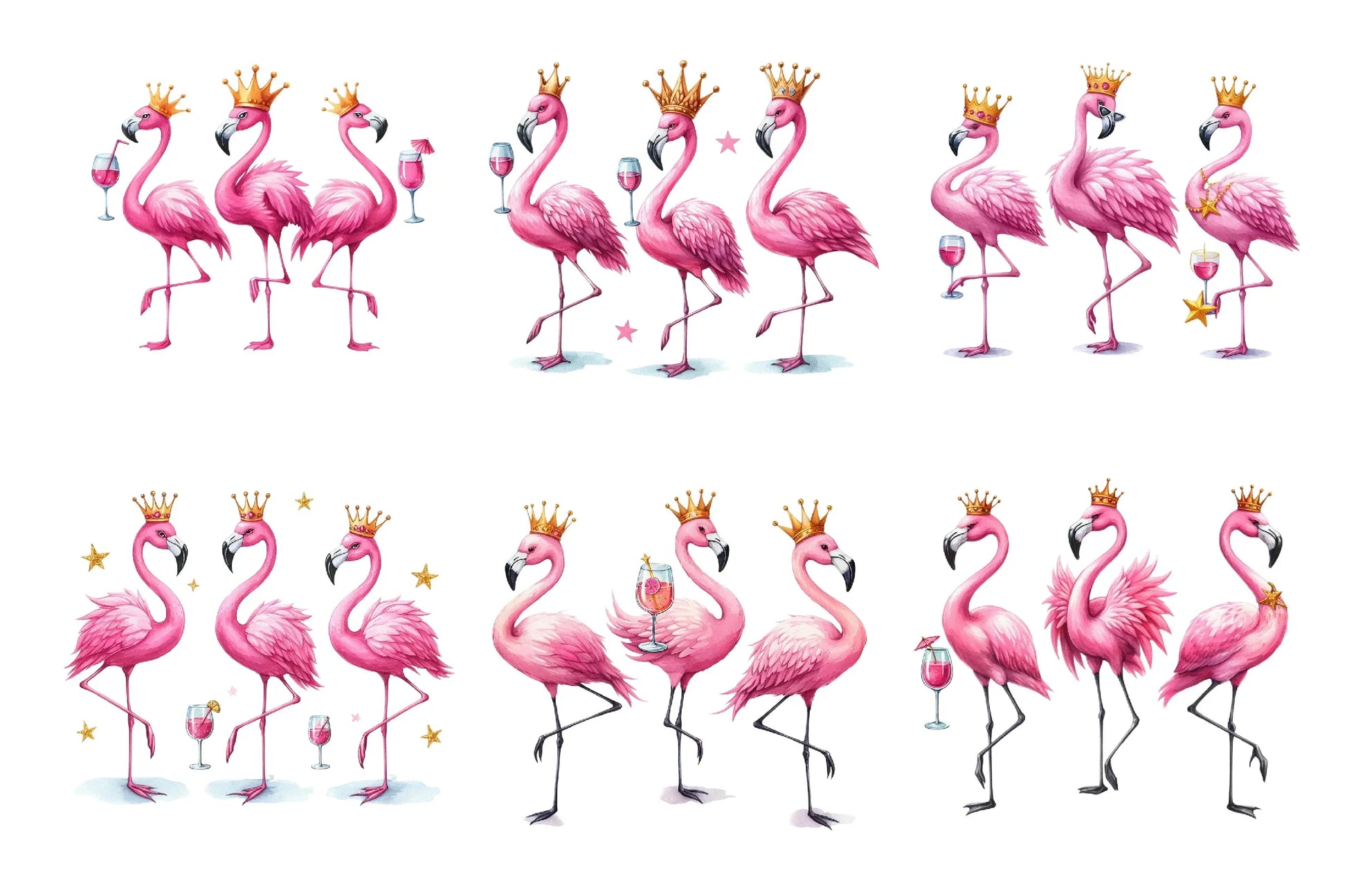 Funny Flamingo Clipart Bundle - CraftNest - Digital Crafting and Art