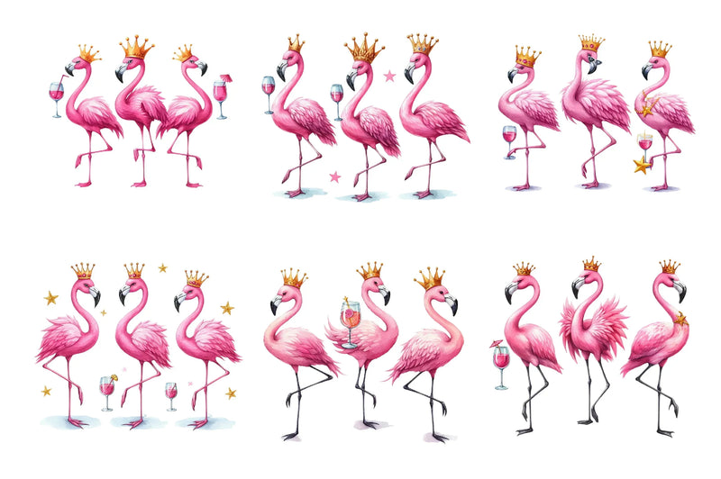 Funny Flamingo Clipart Bundle - CraftNest - Digital Crafting and Art