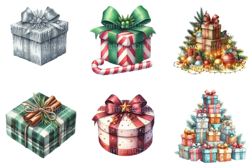 Christmas Gifts Clipart Bundle 99 - CraftNest - Digital Crafting and Art