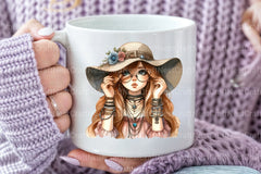 Tribal Boho Girl Clipart Bundle 8 - CraftNest - Digital Crafting and Art