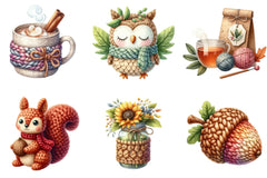 Crochet Autumn Clipart Bundle - CraftNest - Digital Crafting and Art