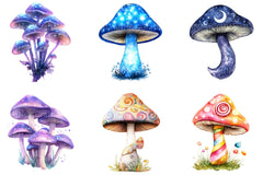 Magical Mushrooms Clipart Bundle 66 - CraftNest - Digital Crafting and Art