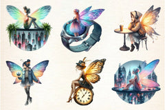 Urban Fairy Clipart Bundle Set - CraftNest - Digital Crafting and Art