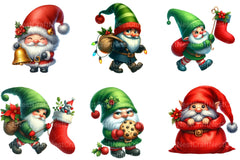 Free Green Christmas Gnome Clipart Bundle - CraftNest - Digital Crafting and Art