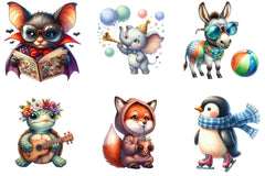 Quirky Animals Clipart Bundle - CraftNest - Digital Crafting and Art