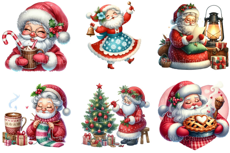 Christmas Mrs. Claus Clipart Bundle 67 - CraftNest - Digital Crafting and Art