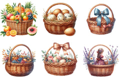 Wicker Baskets Clipart Bundle - CraftNest - Digital Crafting and Art