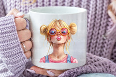 Blonde Quirky Girl Clipart Bundle - CraftNest - Digital Crafting and Art