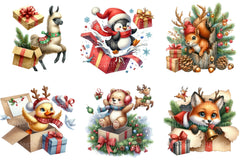 Christmas Animal Clipart Bundle 7 - CraftNest - Digital Crafting and Art