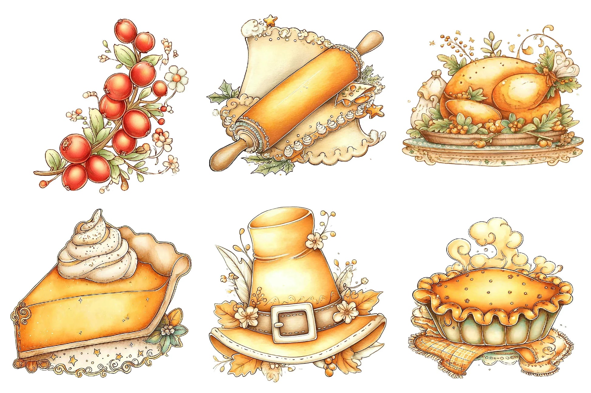 Thanksgiving Clipart Bundle - CraftNest - Digital Crafting and Art