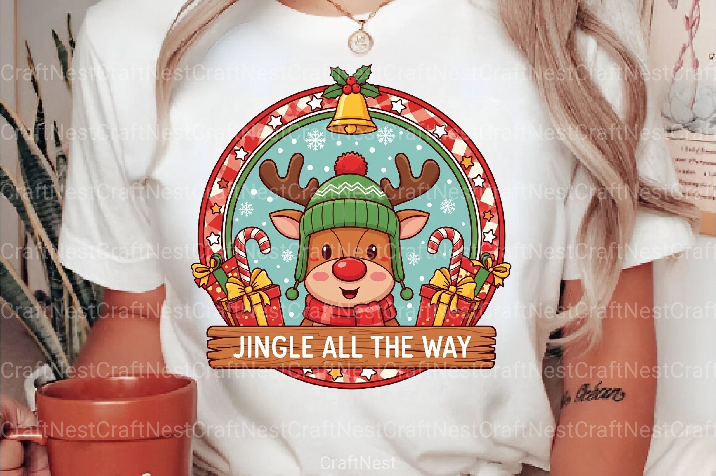 Christmas Reindeer Sign Clipart Bundle - CraftNest - Digital Crafting and Art