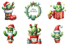 Christmas Cactus Clipart Bundle - CraftNest - Digital Crafting and Art