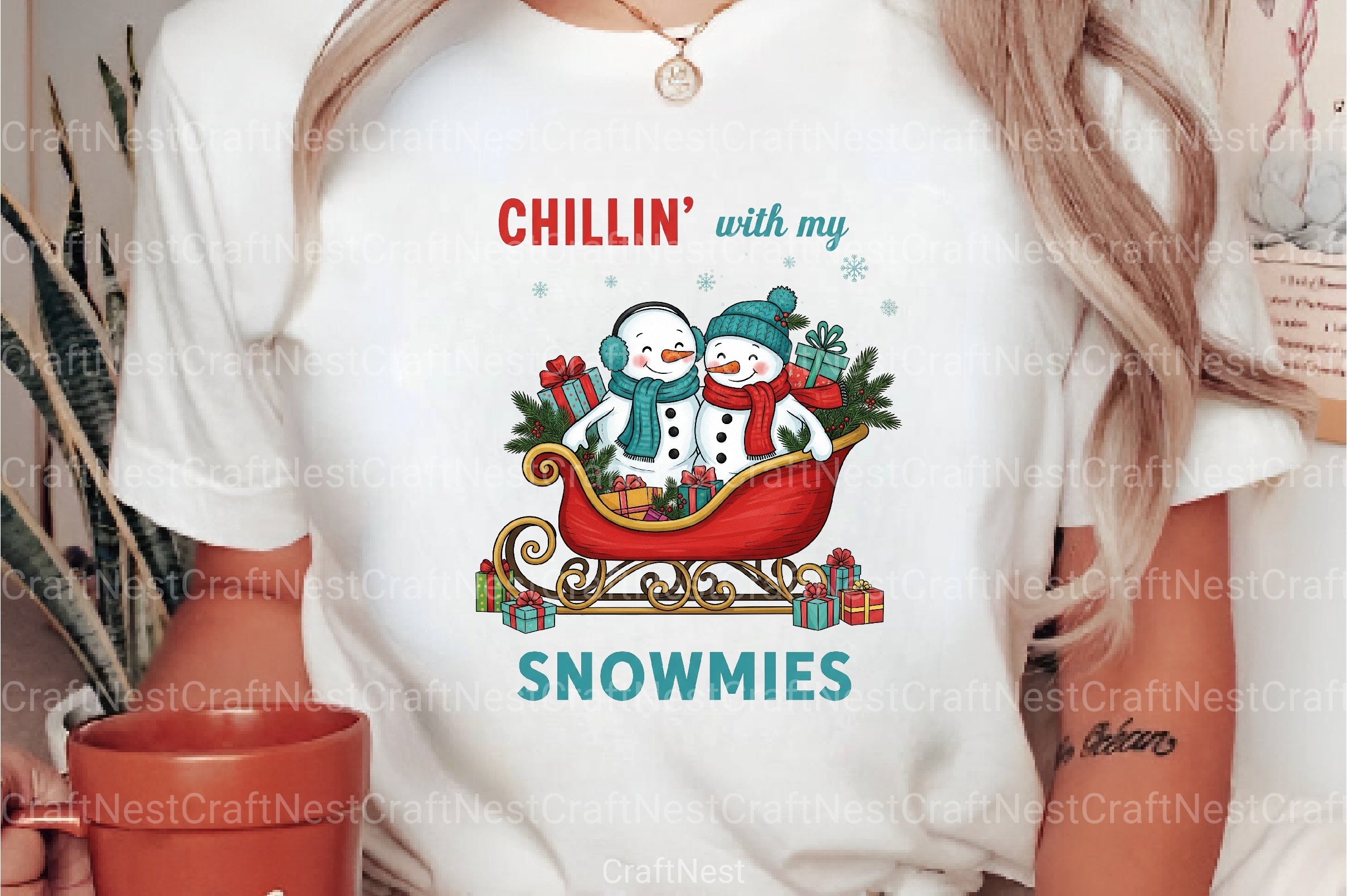 Vintage Christmas Snowman Clipart Bundle 1 - CraftNest - Digital Crafting and Art