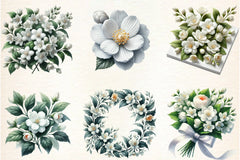 Spring Jasmine Flower Clipart Bundle - CraftNest - Digital Crafting and Art