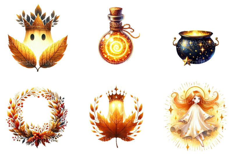 Golden Hour Halloween Clipart Bundle - CraftNest - Digital Crafting and Art