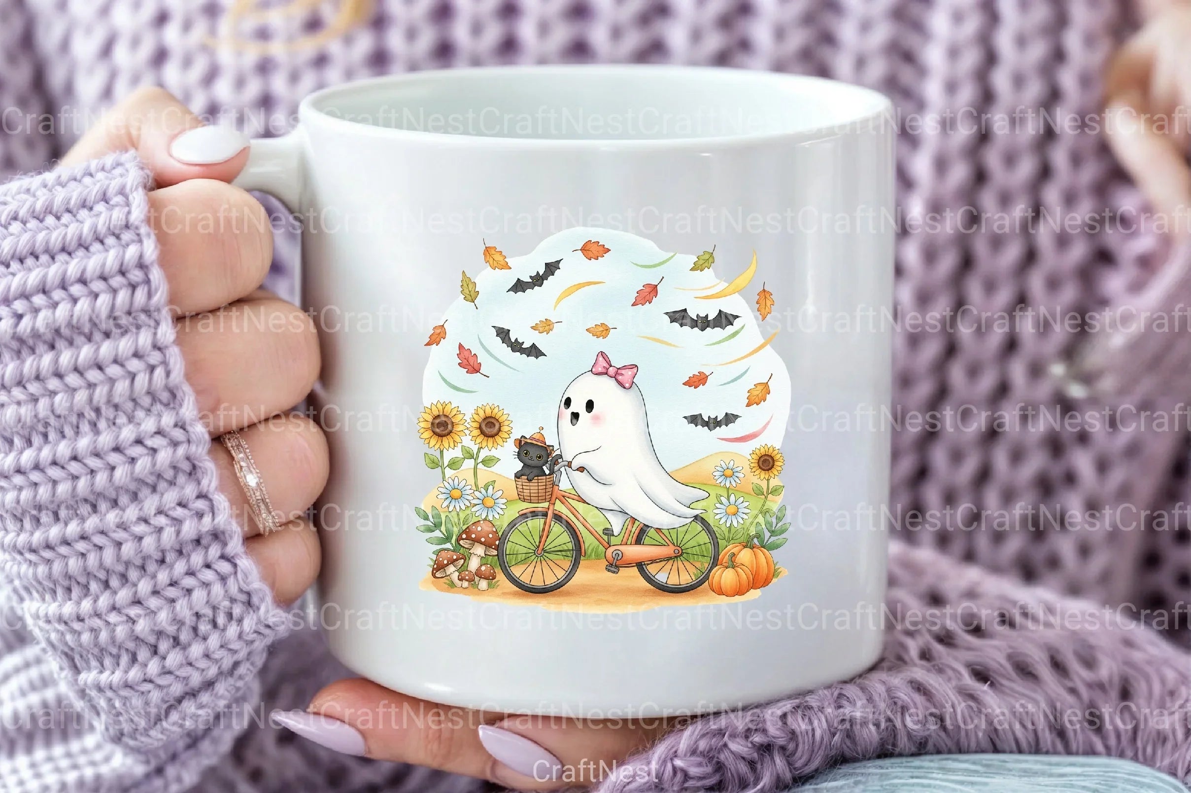 Halloween Ghost Cat Autumn Clipart Bundle - CraftNest - Digital Crafting and Art