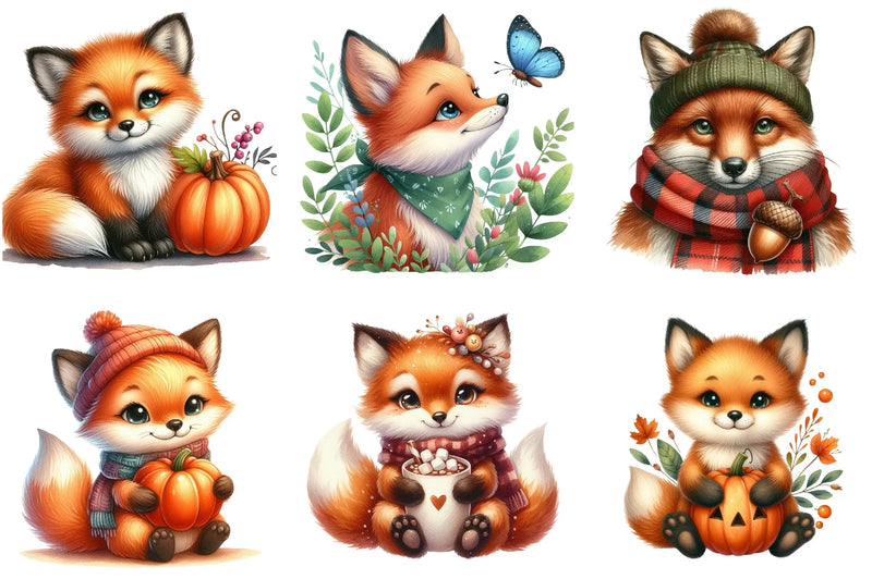 Fox Clipart Bundle - CraftNest - Digital Crafting and Art