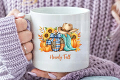 Howdy Fall Cowboy Boots Pumpkin Clipart Bundle - CraftNest - Digital Crafting and Art