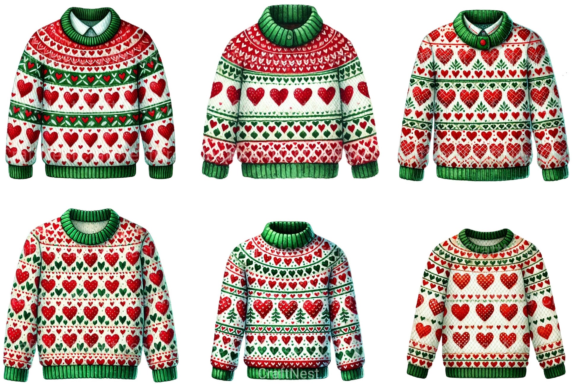 Valentine Sweater Clipart Bundle - CraftNest - Digital Crafting and Art