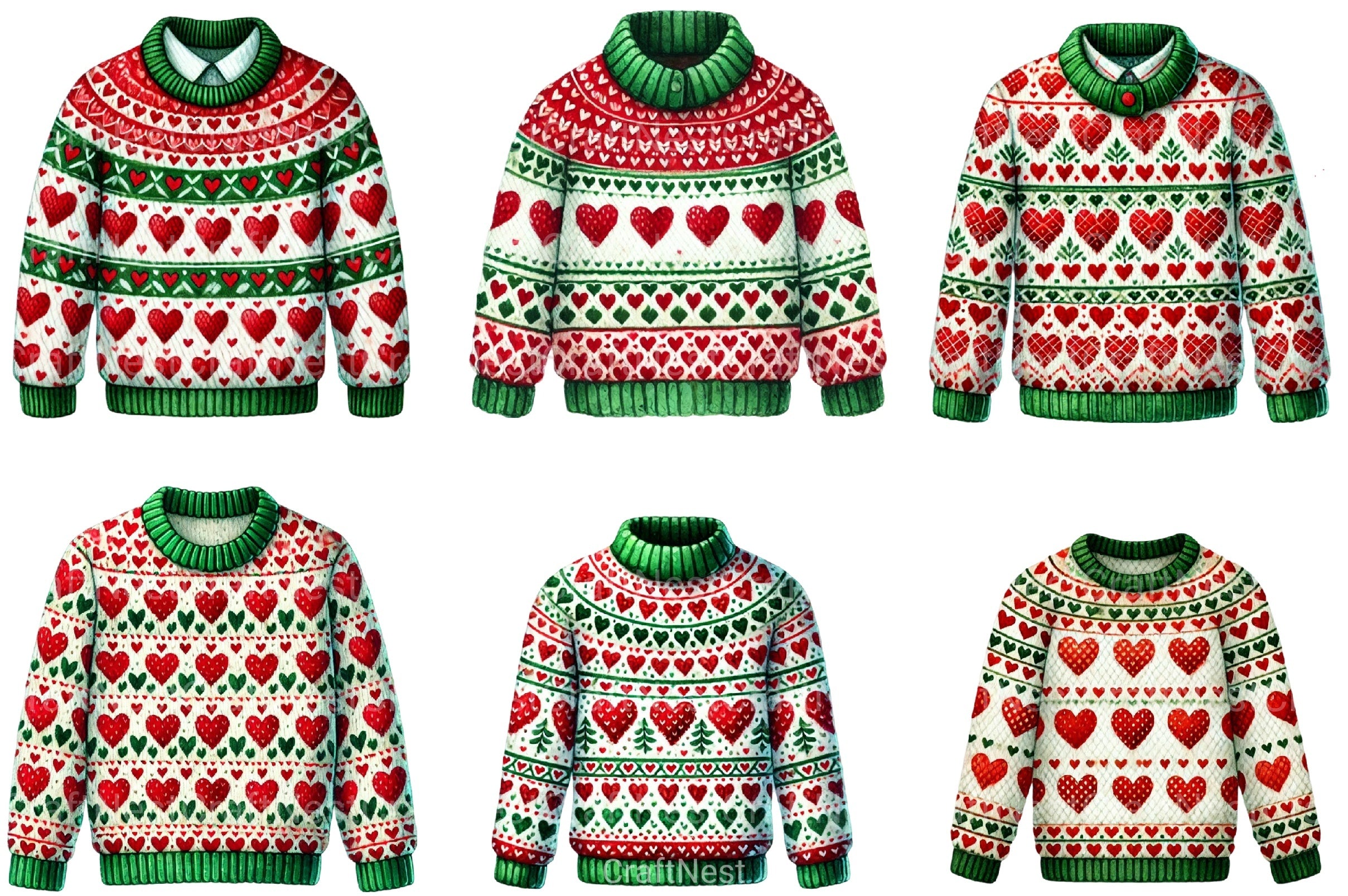 Valentine Sweater Clipart Bundle - CraftNest - Digital Crafting and Art