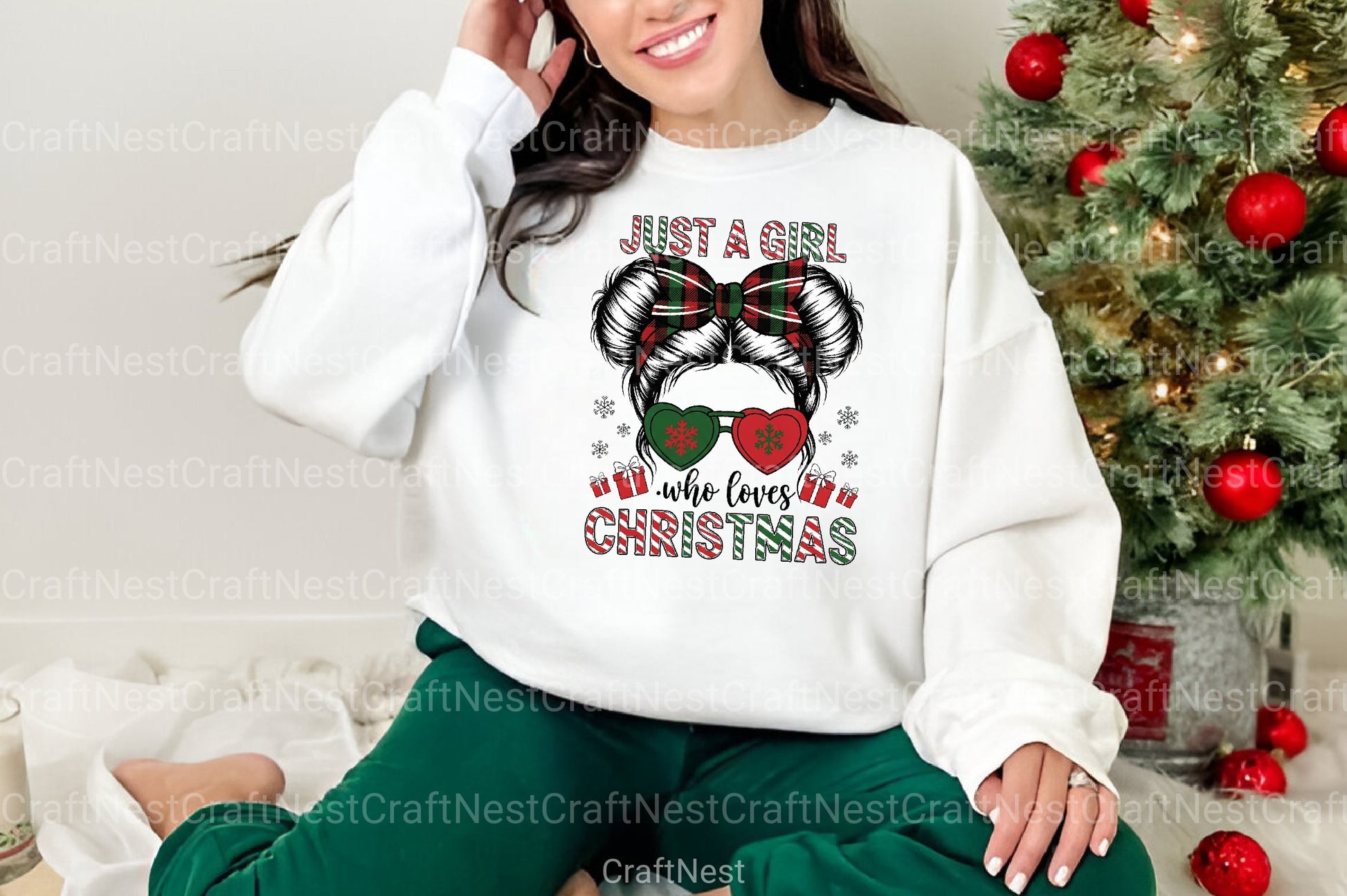 Girl Loves Christmas Clipart Bundle - CraftNest - Digital Crafting and Art