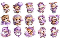 Valentine Animal Clipart Bundle - CraftNest - Digital Crafting and Art