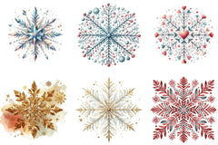 Christmas Snowflake Clipart Bundle - CraftNest - Digital Crafting and Art