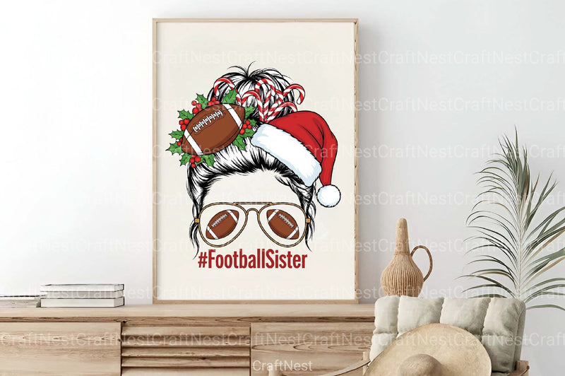 Football Sister Christmas Clipart Bundle - CraftNest - Digital Crafting and Art