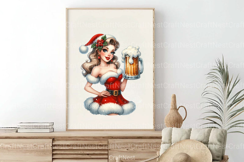 Santa Belle Illustration Clipart Bundle - CraftNest - Digital Crafting and Art