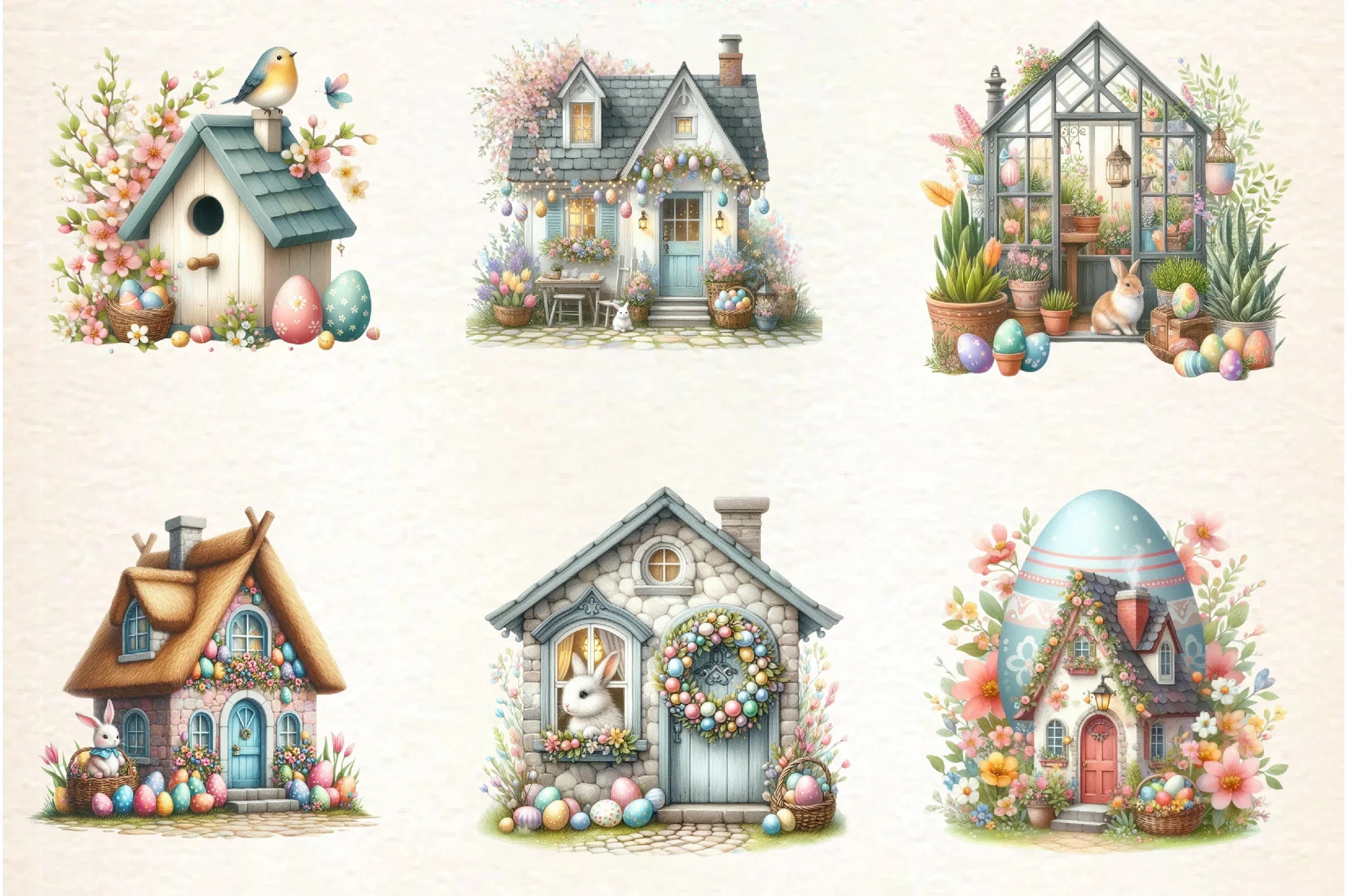 Easter Home Clipart Bundle - CraftNest - Digital Crafting and Art