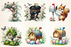 Spring Mailbox Clipart Bundle - CraftNest - Digital Crafting and Art