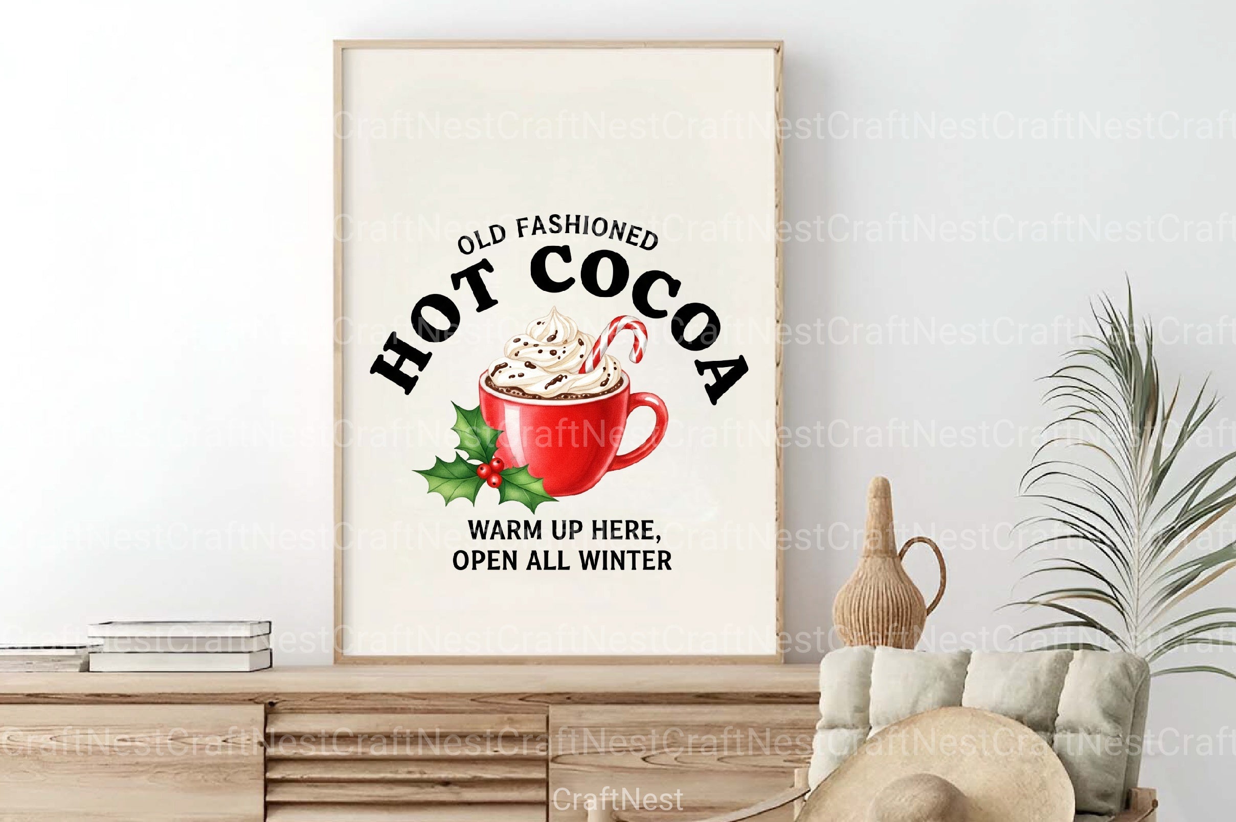 Retro Hot Cocoa Graphic Design Clipart Bundle - CraftNest - Digital Crafting and Art