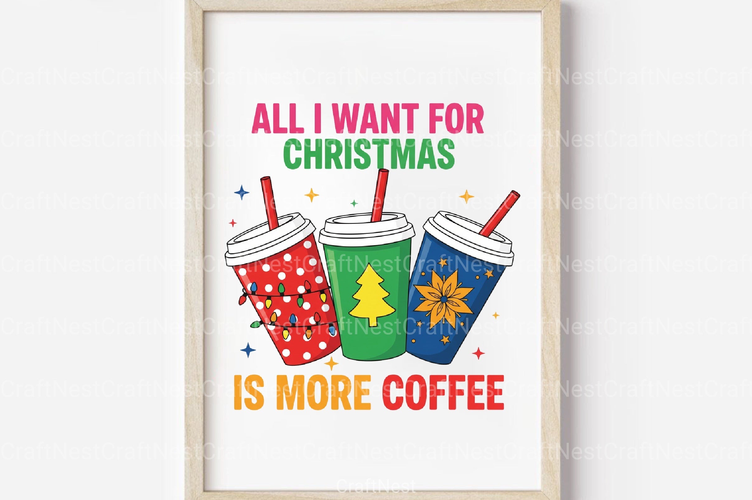 Christmas Coffee Cups Clipart Bundle - CraftNest - Digital Crafting and Art