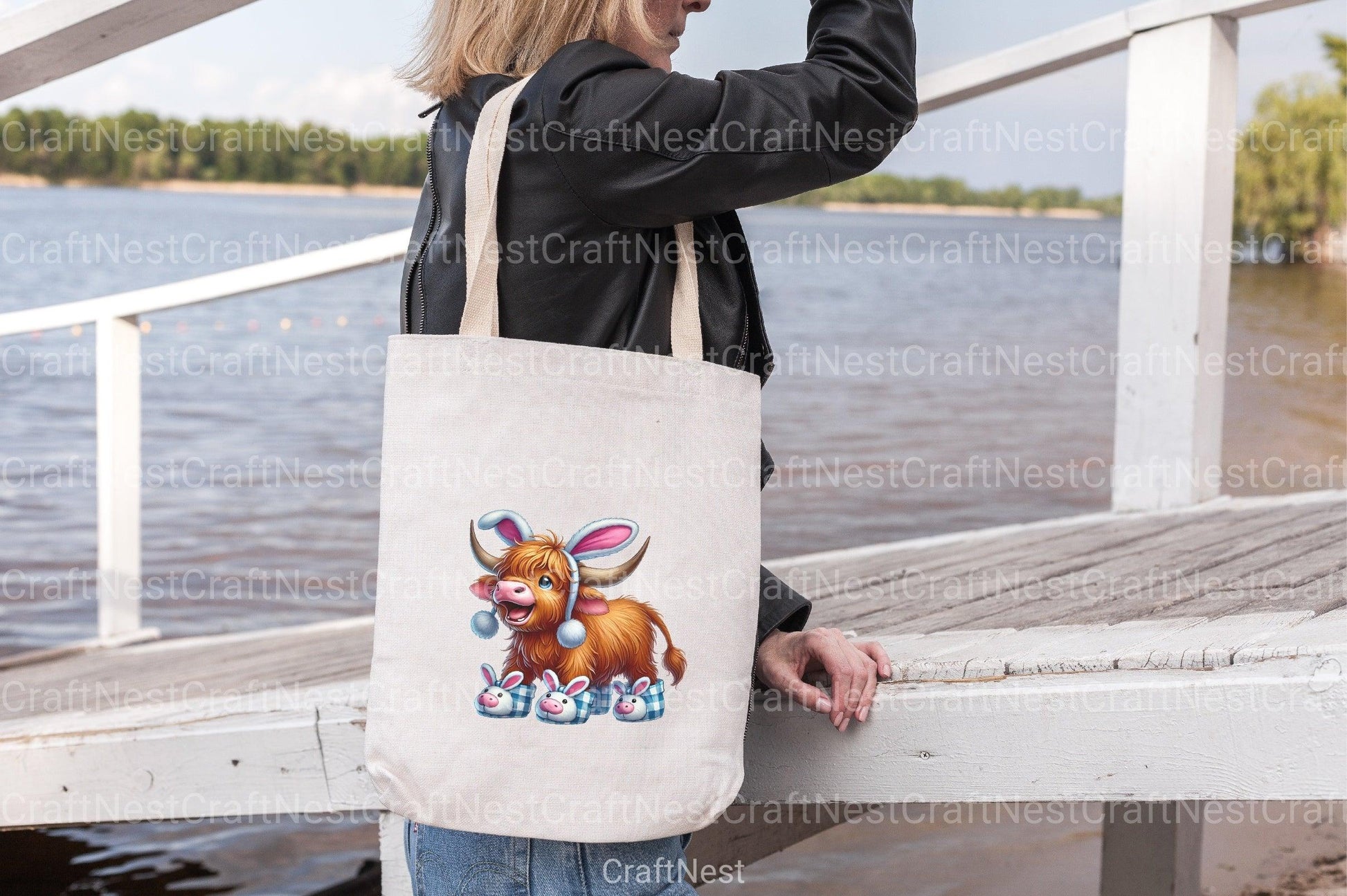 Easter Highland Cow Clipart Bundle 33 - CraftNest - Digital Crafting and Art