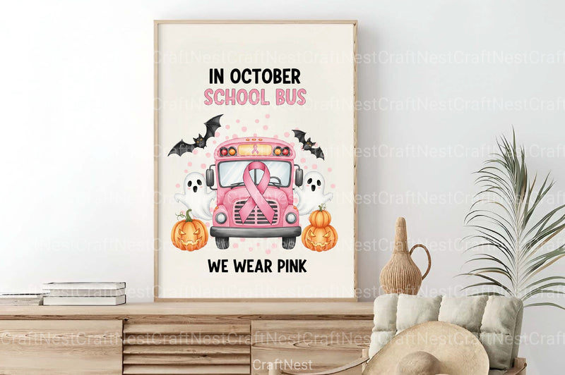 Halloween Breast Cancer Clipart Bundle 1 - CraftNest - Digital Crafting and Art