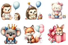 Birthday Baby Animal Clipart Bundle - CraftNest - Digital Crafting and Art
