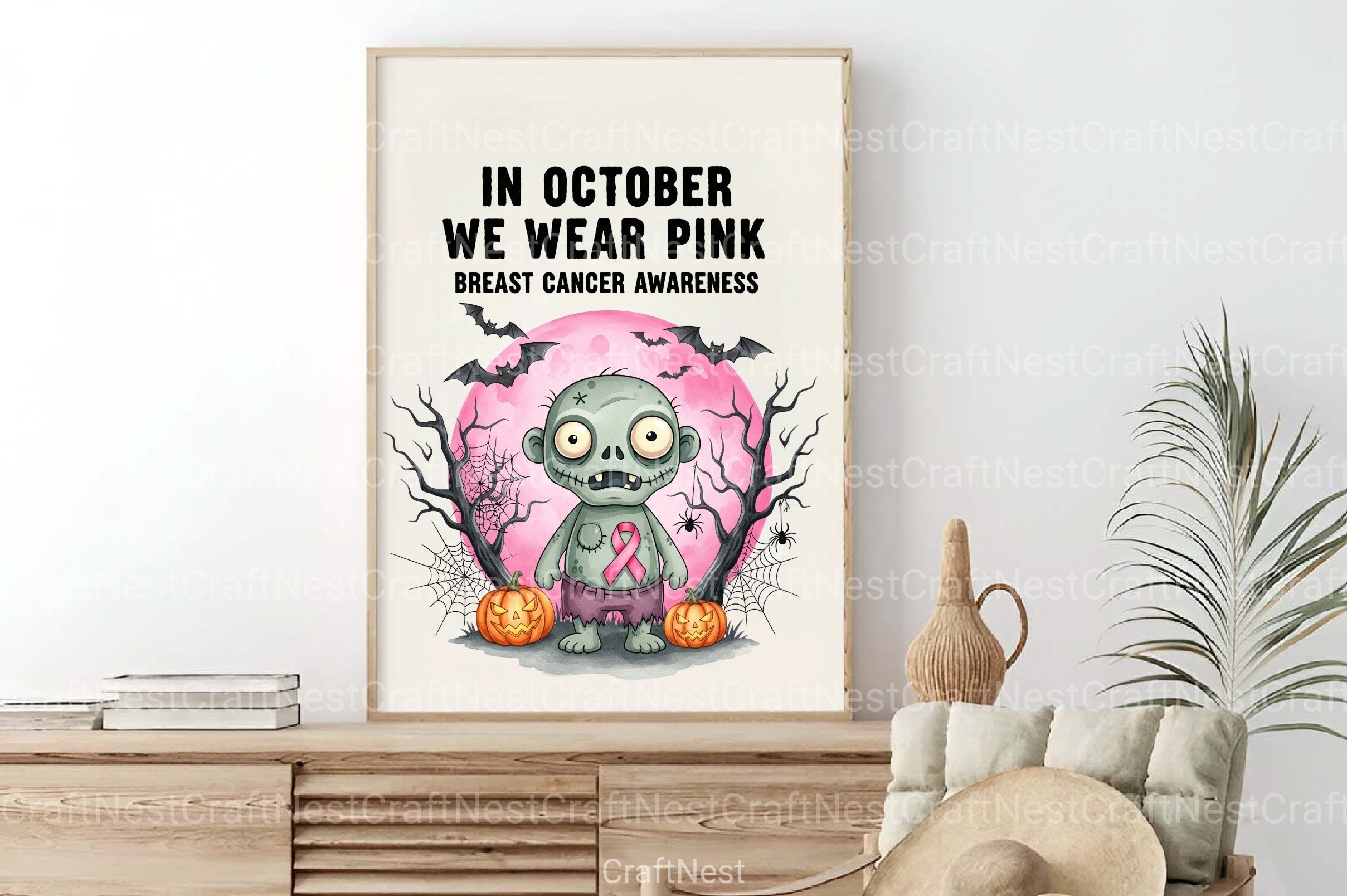 Halloween Breast Cancer Clipart Bundle 3 - CraftNest - Digital Crafting and Art